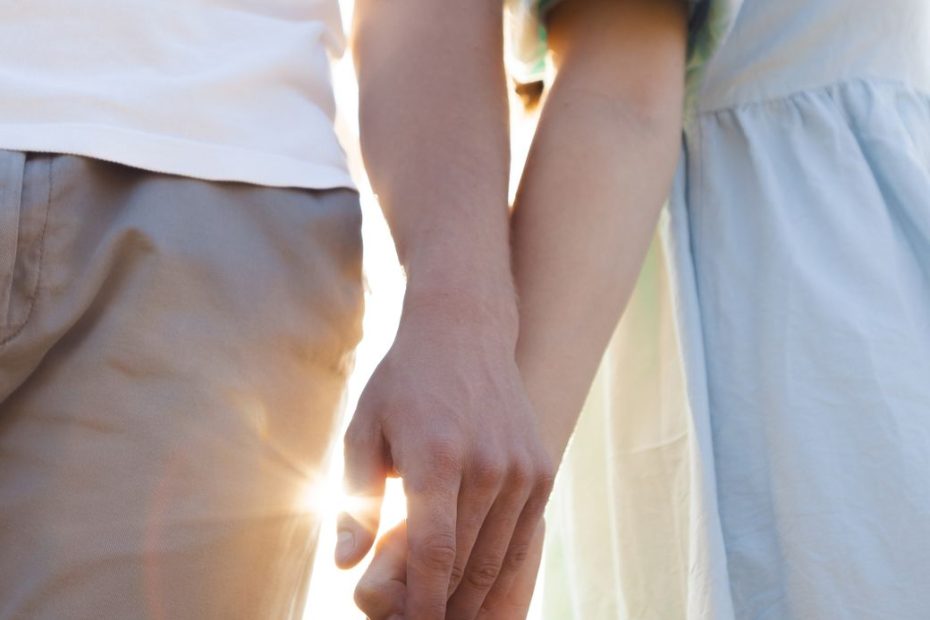 Couple embracing