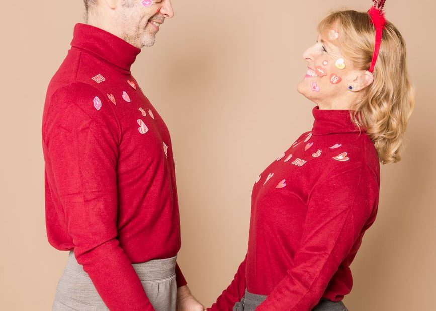 Couple embracing