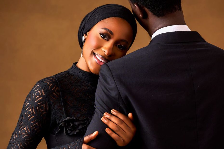 Couple embracing