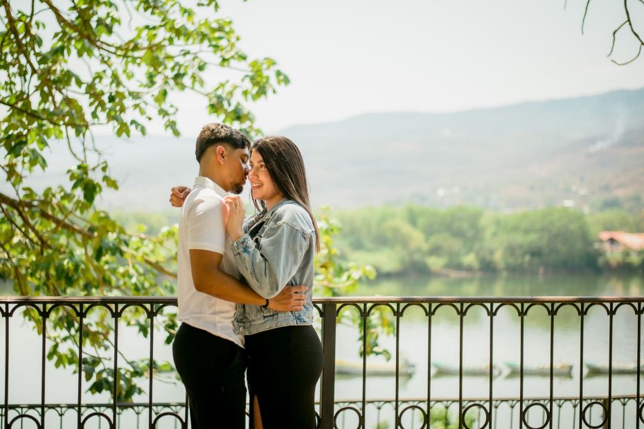 Couple embracing