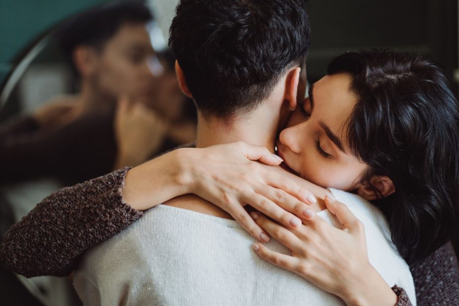 Couple embracing