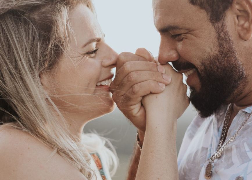 Couple embracing
