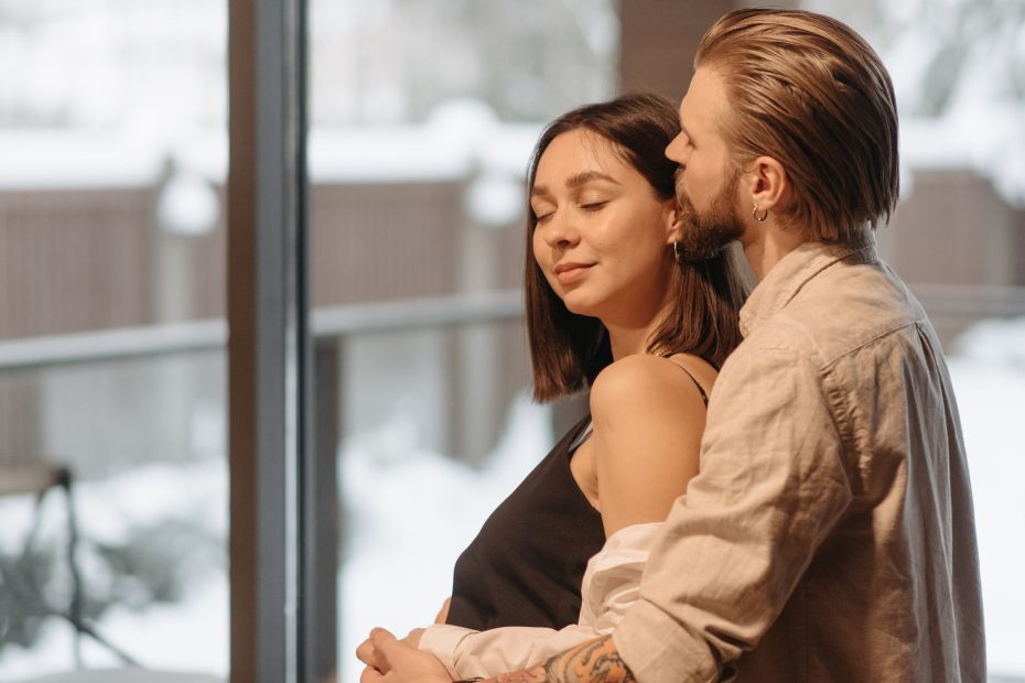 Couple embracing