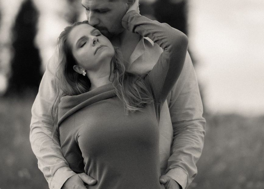 Couple embracing