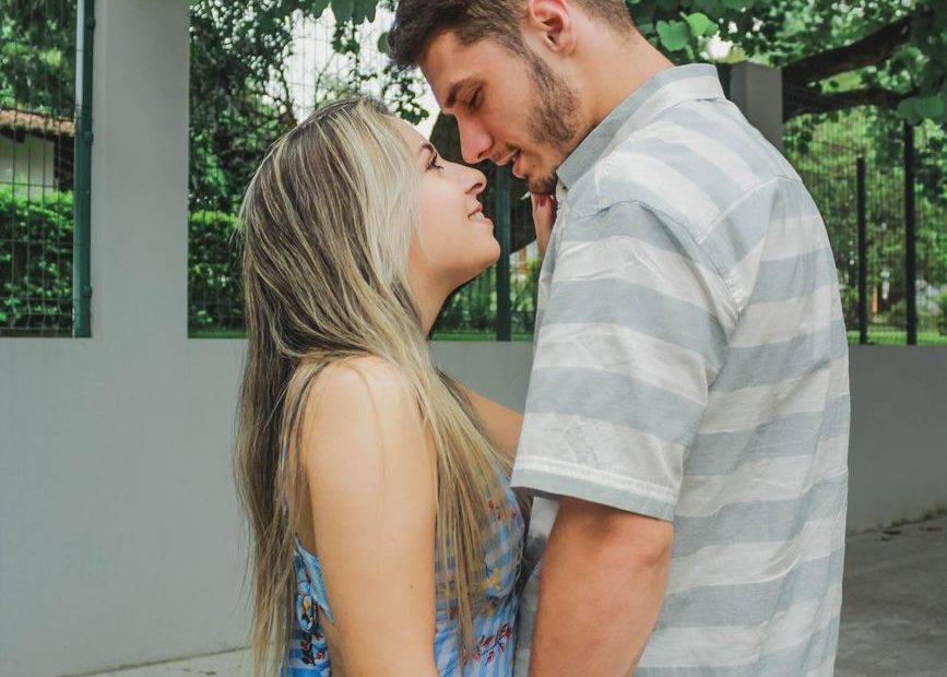 Couple embracing